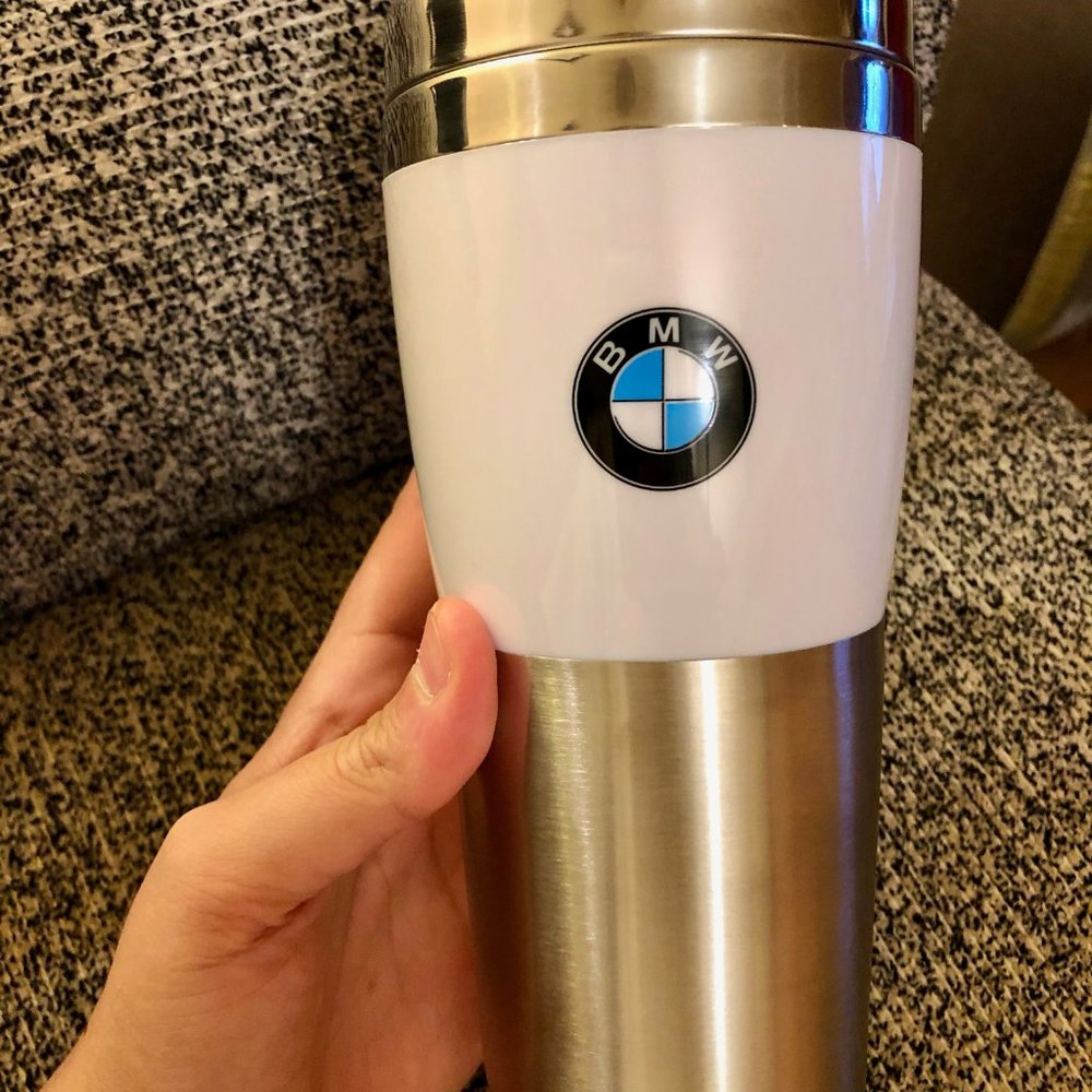 BMW Thermos White and Silver - BRAND NEW